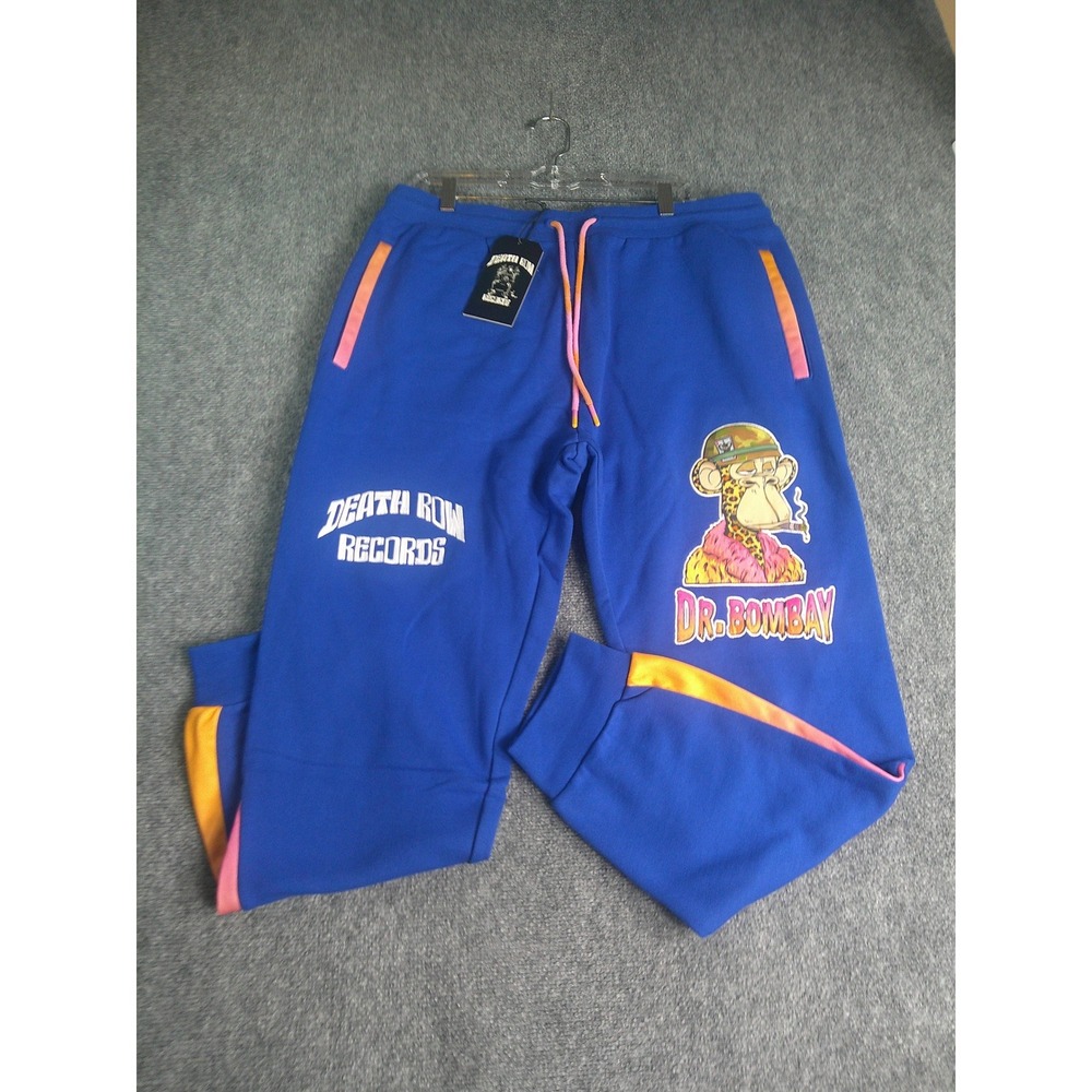 Death Row Records Snoop Dogg Dr. Bombay Blue Group Jogger Men 2XL NWT Streetwear